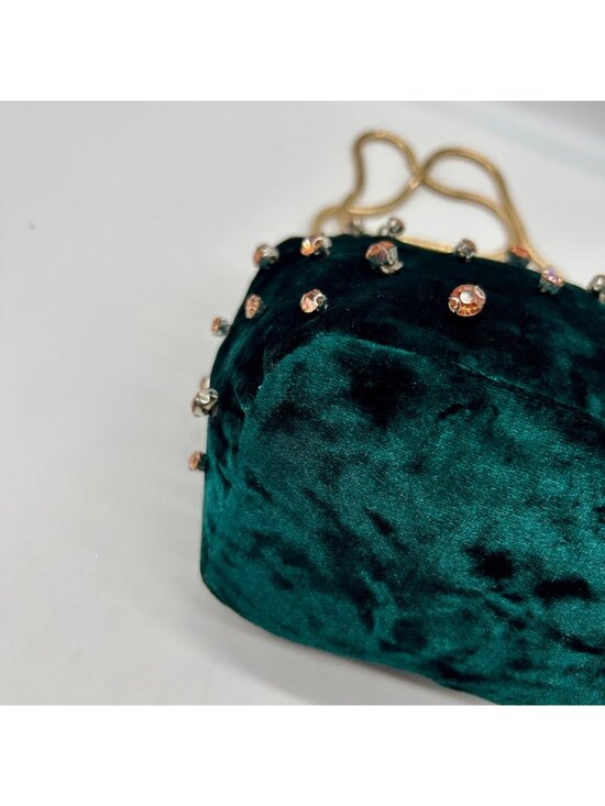 Madison West Green Velvet Party Bucket Bag main image 8